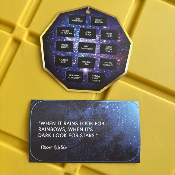 Tumella Compact Folding Rain Umbrella Interstellar Galaxy Stars - Picture 4 of 7